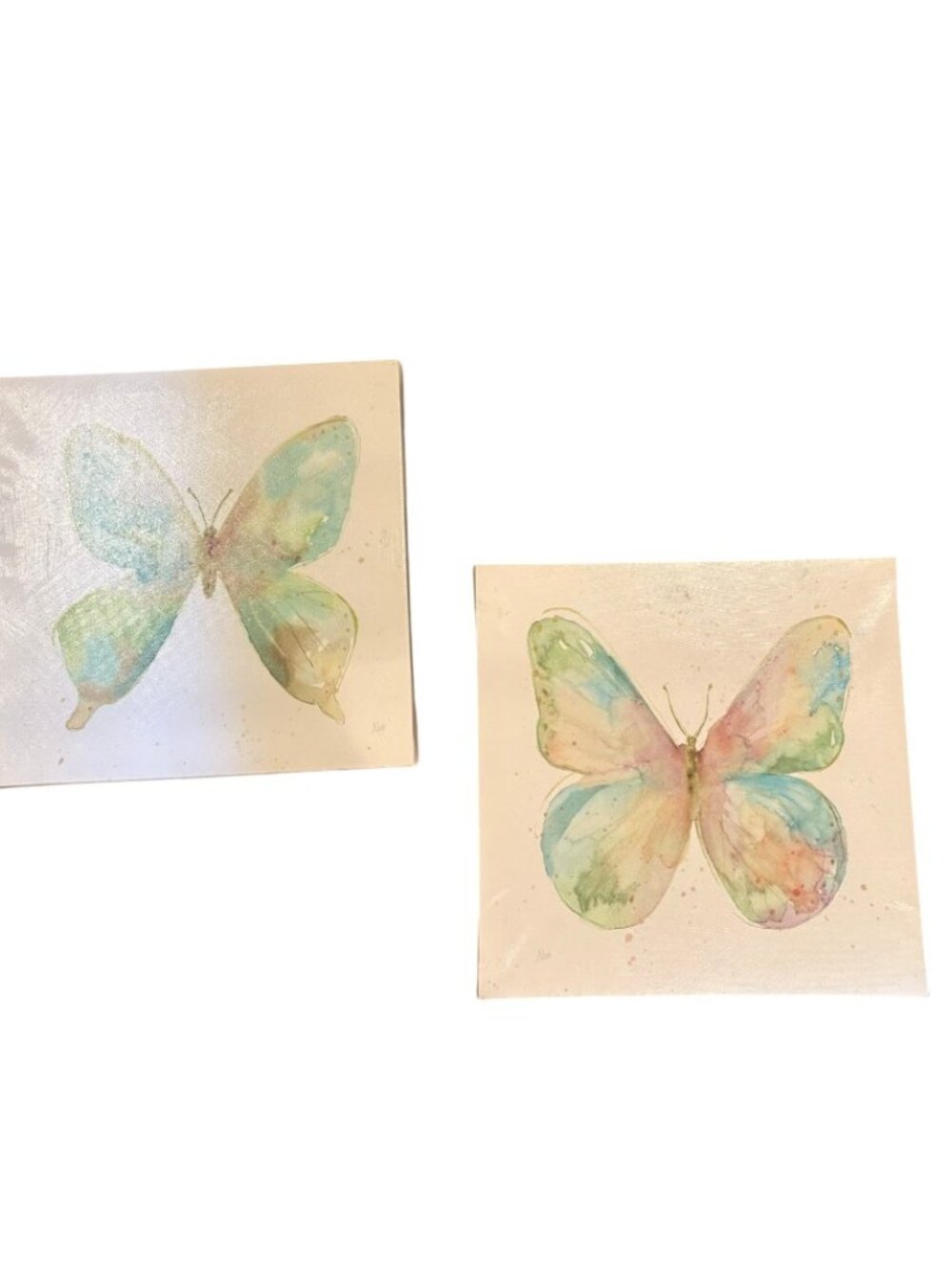 Pair (2) butterfly prints